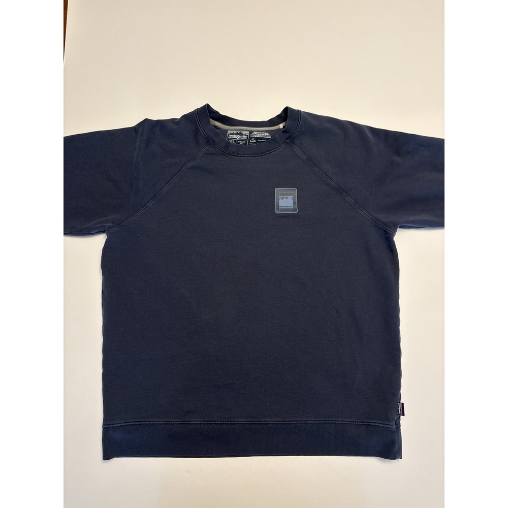 Patagonia Crewneck Sweatshirt XL Navy Blue Organic Cotton Regular Fit Pullover
